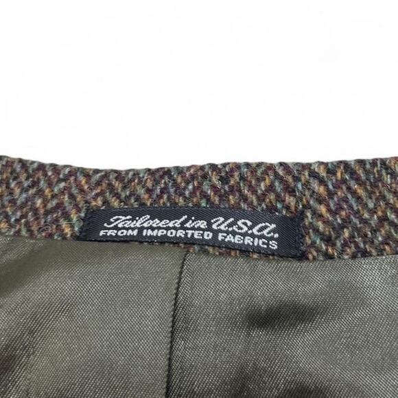 Club Room Harris Tweed Scottish Wool Herringbone Sport Coat Blazer Jacket 44R - Picture 8 of 8
